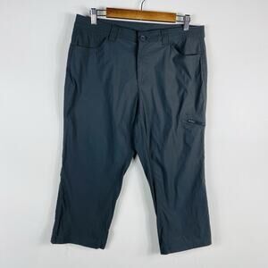 Eddie Bauer Size 12 Cargo Capri Pants Gray Casual Active Walking Hiking